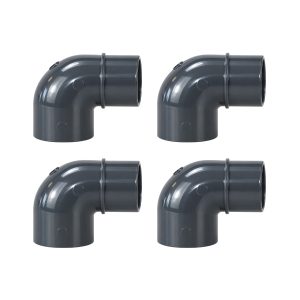 PVC 90° Vinkelreducering 63x63-50 mm för Limmontering 4-pack