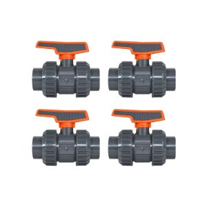 PVC Kulventil 63 mm för Limmontering 4-pack
