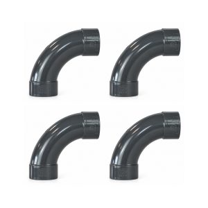 PVC Långböj 90° 63 mm för Limmontering 4-pack