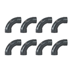 PVC Långböj 90° 63 mm för Limmontering 8-pack