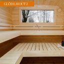 Bastu Eldsmedjan Glöd 2 m med glasdörr