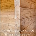 Bastu Eldsmedjan Glöd 2 m med glasdörr