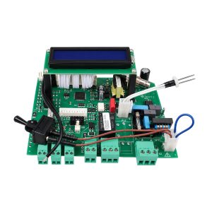 Styrkort med blå LCD-display