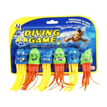 Badleksaker Barn - Dykleksaker för Pool & Vattenlek Bläckfiskar 6 st