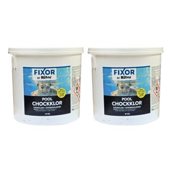 Chockklor Fixor by Nitor 10 kg 2-pack framifrån