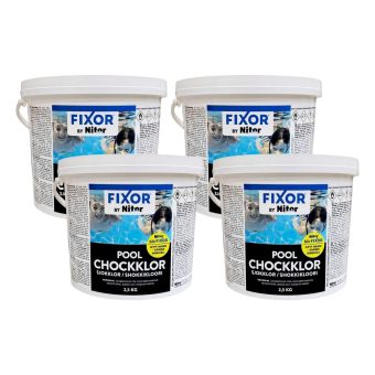 Chockklor Fixor by Nitor 2,5 kg 4-pack framifrån