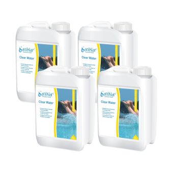 Flockningsmedel Saniklar Clear Water 3l 4-pack Framifrån