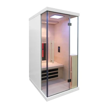 Infraröd bastu för 1 person Nordic Relax 1, vit kabin