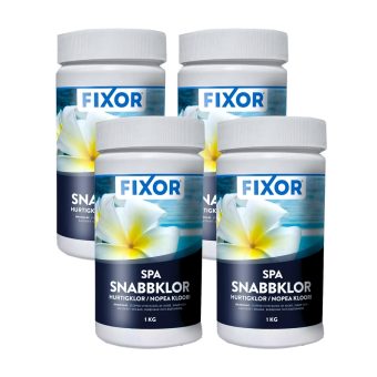 Klorgranulat SPA Fixor by Nitor snabbklor 1kg 4-pack