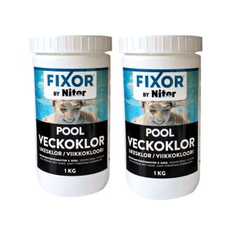 Klorpuckar Pool Fixor by Nitor Veckoklor 200g, 1kg 2-pack