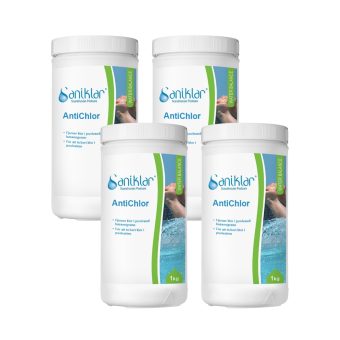 Klorsänkare Saniklar Antichlor 1kg 4-pack Framifrån