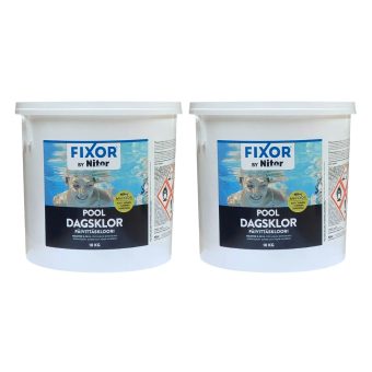 Klortabletter Pool Dagsklor Tabs 10kg Fixor by Nitor 2-pack