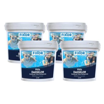 Klortabletter Pool Dagsklor Tabs 20g, 2,5kg Fixor by Nitor 4-pack