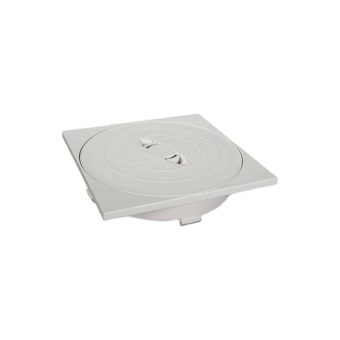 Kvadratisk kant med ring för lock