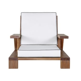 Loungefåtölj Utomhus - Venture Home Daria NaturVit inkl. dynor