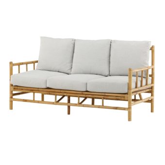 Loungesoffa 3-sits - Venture Home Cane NaturGrå inkl. dynor