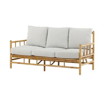 Loungesoffa 3-sits - Venture Home Cane NaturGrå inkl. dynor