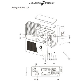 Melius 75 3-P Sprängskiss