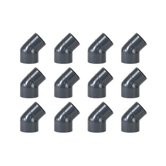 PVC 45° Vinkelreducering 12-pack