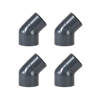 PVC 45° Vinkelreducering 4-pack