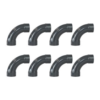 PVC Långböj 90° 8-pack