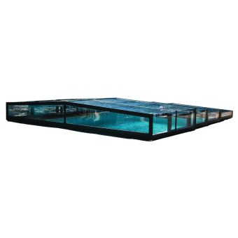 Pooltak Leia Compact 4x8 Antracit - Självmontering (Byggsats)