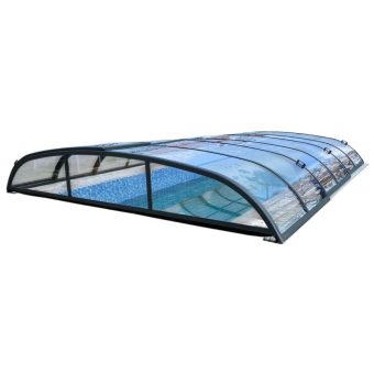 Pooltak Nova Comfort Premium 3 sektioner Antracit Dörr Vänster