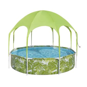 Rund Pool med Solskydd Bestway - Stålramspool 2,44 m