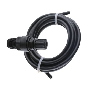 Slang PE svart 2m + insprutn.ventil (Slangpump ut) (1)