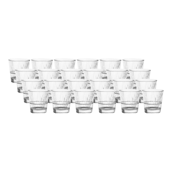 Tumblerglas-plast-Stripe-355-R-premium-okrossbara-glas-24-pack