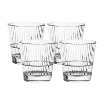Tumblerglas-plast-Stripe-355-R-premium-okrossbara-glas-4-pack