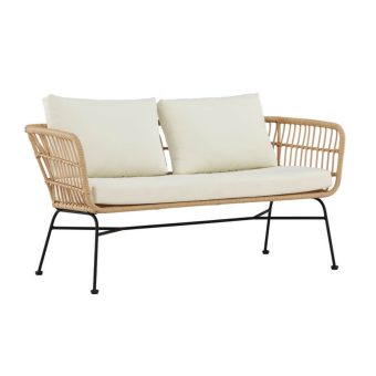 Utesoffa 3-sits - Venture Home Isola SvartNaturBeige inkl. dynor (1)
