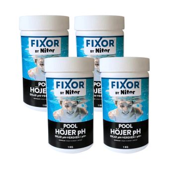 pH-Höjare Pool Fixor by Nitor Granulat 1kg 4-pack