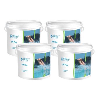 pH-Höjare Saniklar pH Plus Granulat 5kg 4-pack Framifrån